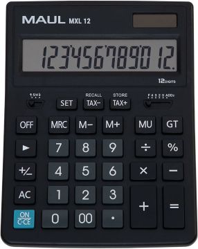CALCOLATRICE MXL12TAX 12 CIFRE NERO 