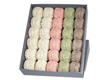 NASTRO GOMITOLO CORDINA 2MMX12MT BEIGE/ROSA/VERDE/MARRONE ASSORTITO