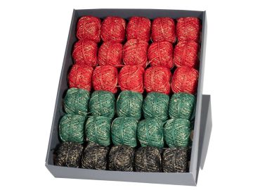 NASTRO GOMITOLO CORDINA 2MMX12MT ROSSO/VERDE/NERO ASSORTITO