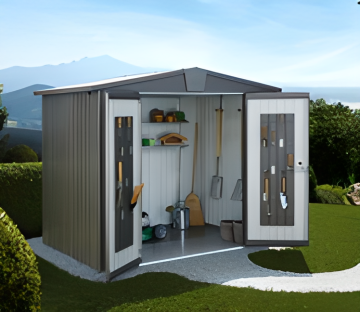 BIOHORT-CASETTA DA ESTERNO EUROPA CM 244X228 H 203 GRIGIO QUARZO