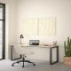 SCRIVANIA MOD. SIGN CM 150X60 H. 75.6 JACKSON HICKORY E ANTRACITE