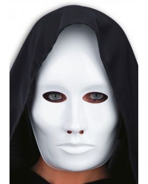 MASCHERA VISO IN PLASTICA BIANCA GRANDE 