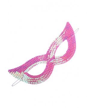 MASCHERA ROSA IN TESSUTO CON PAILLETTES