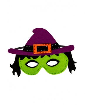 MASCHERA STREGHETTA IN FELTRO MULTICOLORE PER BAMBINA