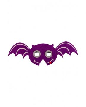 MASCHERA PIPISTRELLO IN FELTRO VIOLA PER BAMBINI