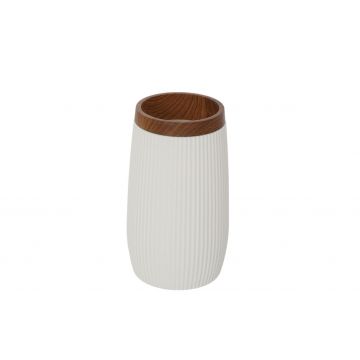LINEA LONDON - PORTA SPAZZOLINI BIANCO E NATURALE