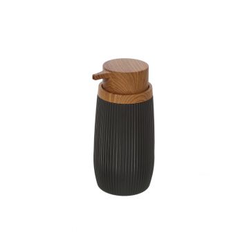 LINEA LONDON - DISPENSER SAPONE NERO E NATURALE