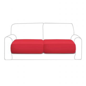 BIANCALUNA - COPPIA COPRICUSCINI 1P ROSSO LINEA GENIUS COLOR