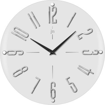 OROLOGIO DA PARETE AL QUARZO MDF/VETRO DIAM. 40CM BIANCO