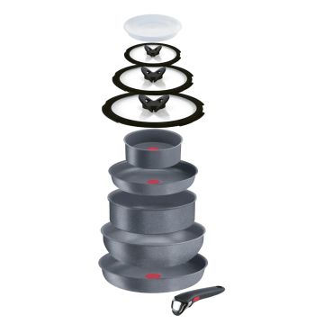 LAGOSTINA - BATTERIA 13PZ LINEA INGENIO MINERALIS ACCIAIO INOX