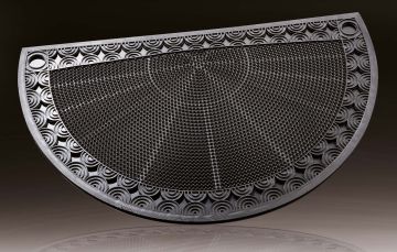ZERBINO LUNA 64X40CM IN GOMMA NERO