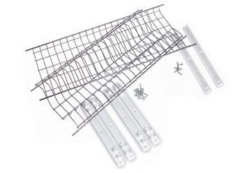 GRIGLIA PENSILE CON VASCHETTA 18/8 + SUPPORTI 86CM 