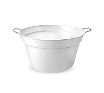 CALDAIA IN ALLUMINIO 53LT DIAM. 60 H.34CM CON MANICI INOX