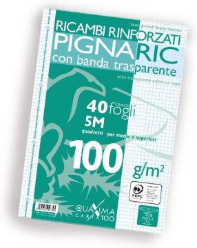 RICAMBI PIGNARIC A4 RINFORZATI FF40/SH CARTA PEFC 100GR