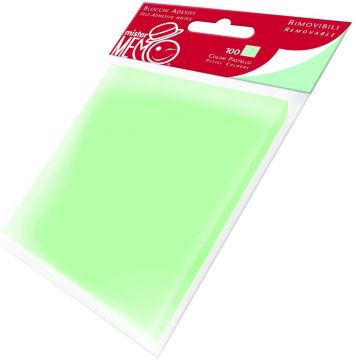 MISTER MEMO 76X76MM VERDE PASTELLO