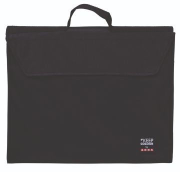 LINEA KEEP COLOUR FLUO - CARTELLA IN NYLON CON MANIGLIA 37X29CM NERA