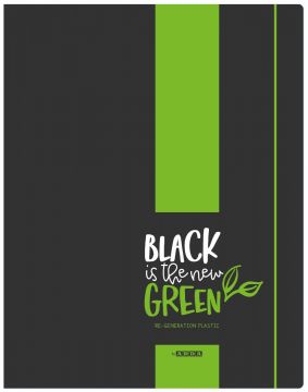 ARDA - CARTELLINA A 3 LEMBI 25X31.5 CM BLACK IS THE NEW GREEN
