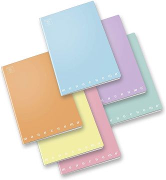 QUADERNO MAXI MONOCROMO PASTEL AD ALTA FOGLIAZIONE50FF/SH RIGHE 1 rigo 4a 5a elementare CON MARGINE ASSORTITO