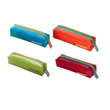 PIGNA - ASTUCCIO MONOCROMO CON 2 ZIP 19X5X4.5CM ASSORTITO 