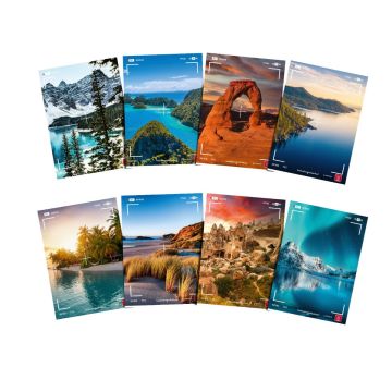 PIGNA - QUADERNO MAXI WONDERFUL PLACES A4 50 FOGLI RIGHE ASS.