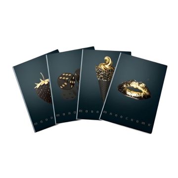 PIGNA - QUAD. MAXI  MONOCROMO GOLD 50 FOGLI A4 QUADR. 1a 2a 3a elem. ASS.