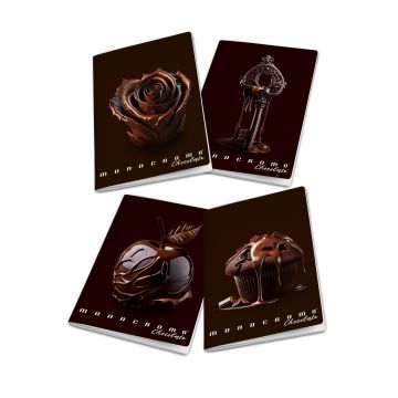 PIGNA - QUADERNO MAXI MONOCROMO CHOCOLATE 38FF/SH  RIGHE 1 rigo ASS.