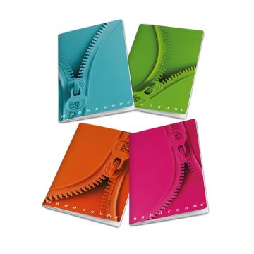 PIGNA - QUADERNO MAXI MONOCROMO ZIP 38FF/SH RIGHE 1rigo ASS.
