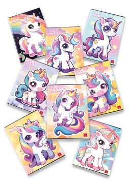 QUADERNO MAXI UNICORNI 50FF/SH RIGHE 3a elem. CON MARGINE