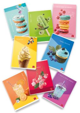 QUADERNO MAXI IM GLITTER 50FF/SH QUADRETTI 5mm