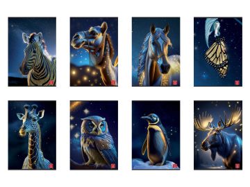 QUADERNO MAXI PRECIOUS ANIMALS 50FF/SH QUADRETTI 5mm