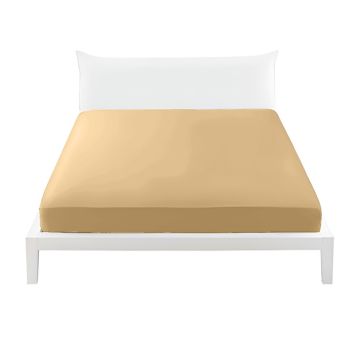 BIANCALUNA - LENZUOLO SOTTO 1P LINEA COLORED BISCOTTO 