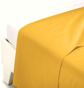 BIANCALUNA - LENZUOLA COLORED 2P SOPRA GIALLO