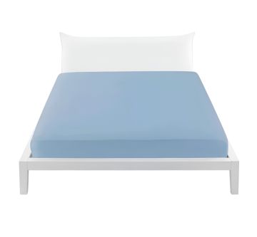 BIANCALUNA - LENZUOLO 2P SOTTO CM 175X200 CELESTE LINEA COLORED