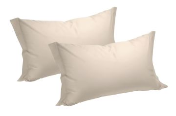 BIANCALUNA - COPPIA FEDERE 52X82 CM PANNA LINEA COLORED