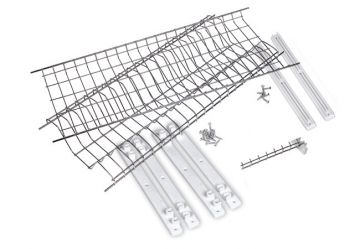 PENSILE CROMATO CON VASCHETTA IN PLASTICA E SUPPORTI 76CM 