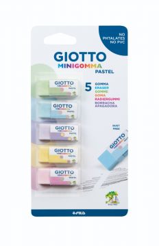 BLISTE 5 GIOTTO MINIGOMMA PASTEL