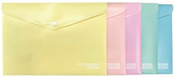 ARDA - KEEP COLOUR CONFEZIONE 5 BUSTE CON BOTTONE PASTEL ASS,