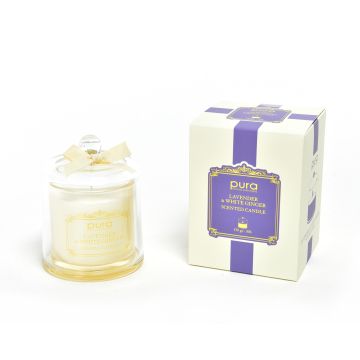 CANDELA LAVENDER AND WHITE GINGER 150GR DIAM.9CM H.12CM