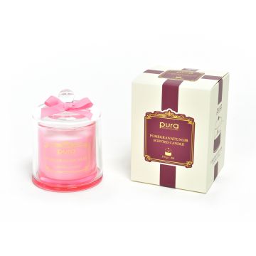 CANDELA POMEGRANATE NOIR 150GR IN CAMPANA DI VETRO DIAM.9CM H.12CM