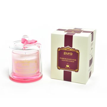 CANDELA PROFUMATA 230GR POMEGRANATE NOIR IN CAMPANA DI VETRO 10.5X14C