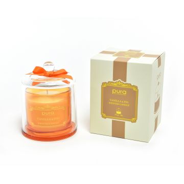CANDELA PROFUMATA 230GR VANILLA AND FIG IN CAMPANA DI VETRO 10.5X14C