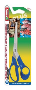 FORBICI COLORATE IN ACCIAIO INOX CON MANICO IN PLASTICA - LINEA FAMILY