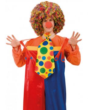 CRAVATTONE CLOWN IN TESSUTO L. 55CM