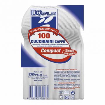 100 CUCCHIAINI DA CAFFÈ BIANCHI COMPACT 