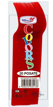 20 FORCHETTE COMPACT ROSSE