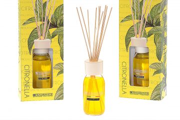 DIFFUSORE DI ESSENZA CON BACCHETTI 125ML CITRONELLA