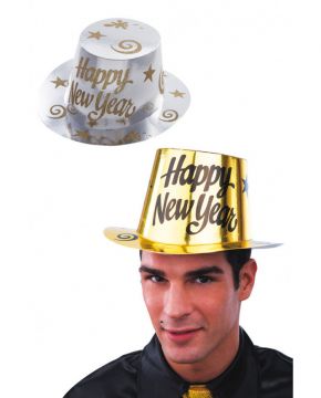 CAPPELLO HAPPY NEW YEAR IN CARTA METALLIZZATA IN COLORI ASSORTITI