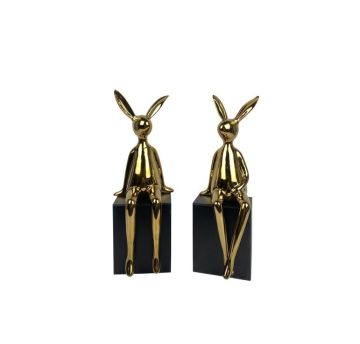 SCULTURA IN CERAMICA ORO LUCIDO H 39CM ASSORTITO