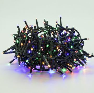 LUCE DI NATALE A LED 180 LUCI MULTICOLOR A BATTERIA RGB CON TIMER - USO ESTERNO