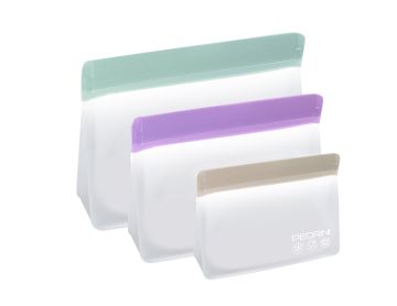 PEDRINI - SET 3 BUSTE MULTIUSO RIUTILIZZABILI CON CHIUSURA ERMETICA